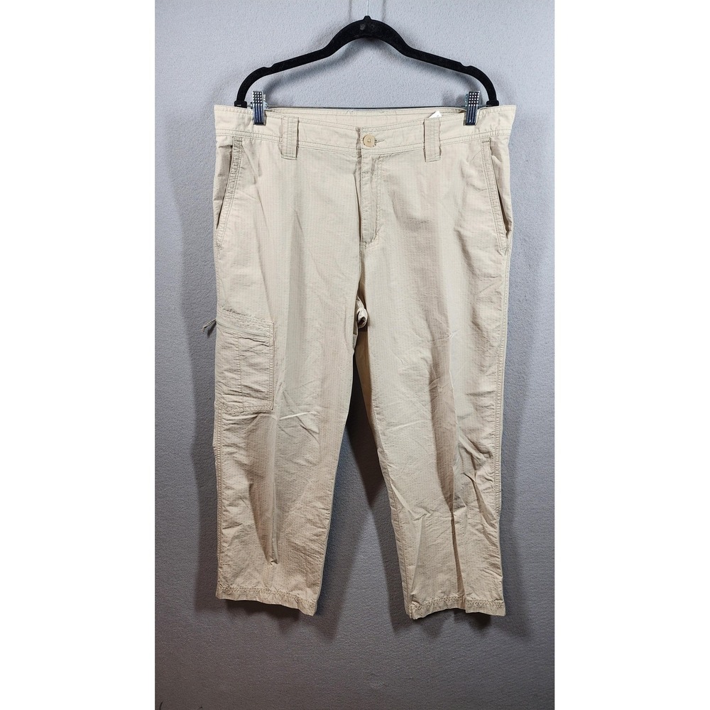 Columbia Pants Mens‎ 38x32 Beige Lightweight Ripstop Outdoors Hiking Cargo Zip